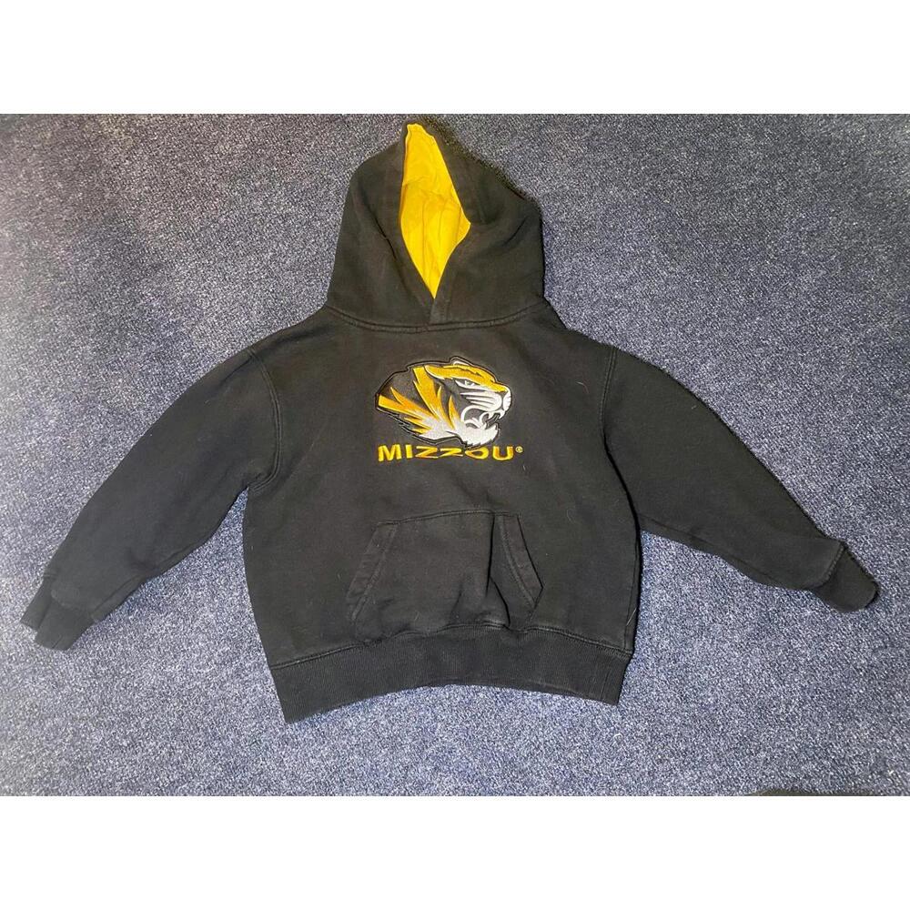 Mizzou Black and Yellow Hooded Sweatshirt, Youth XL (7) Boys